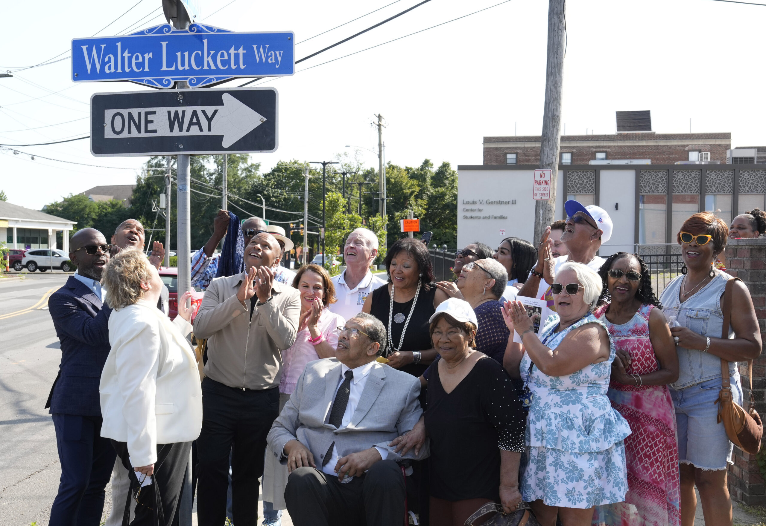 Street naming ceremony basketball star Walter Luckett